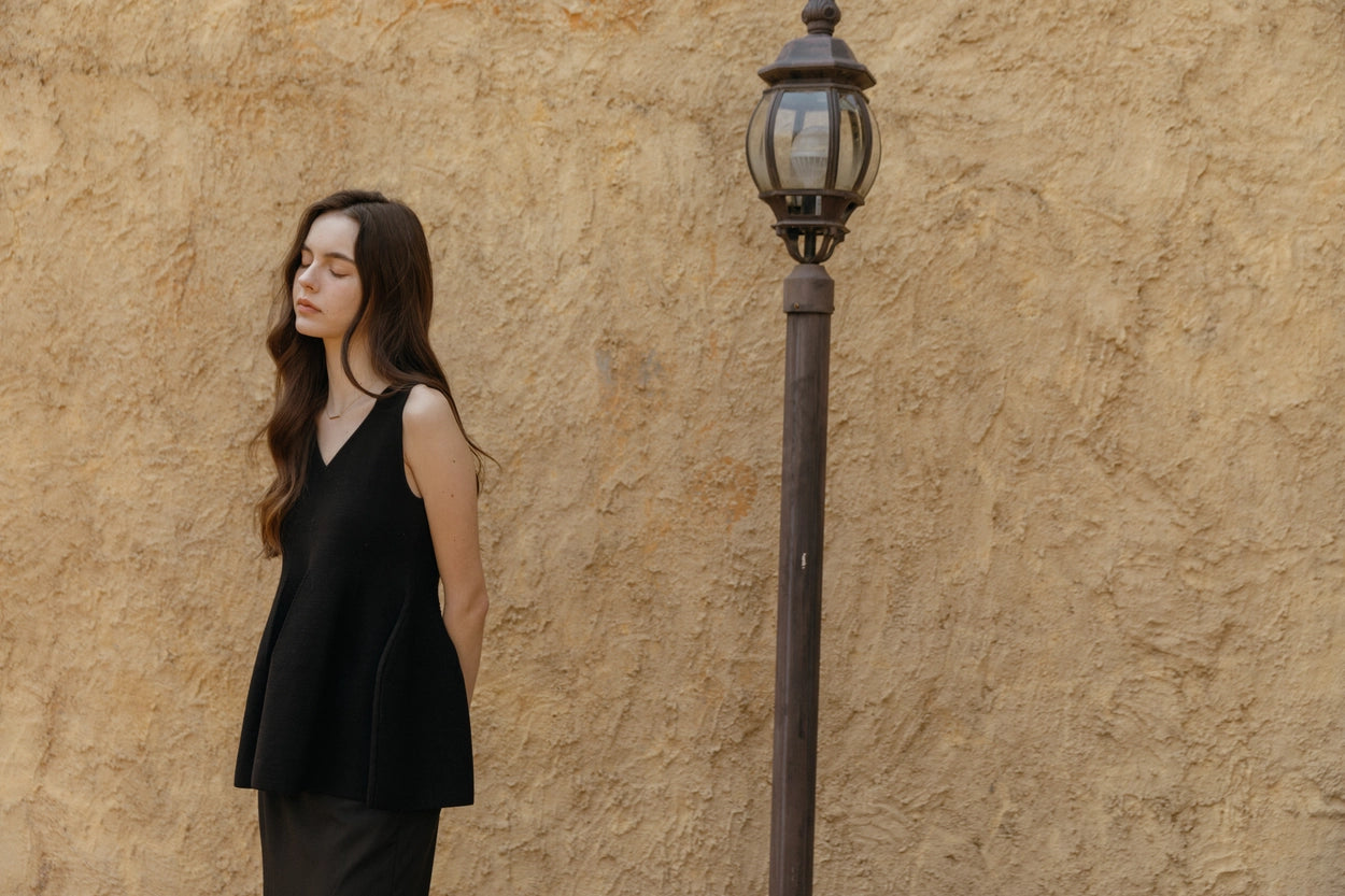 Rose Puff Knit Sleeveless