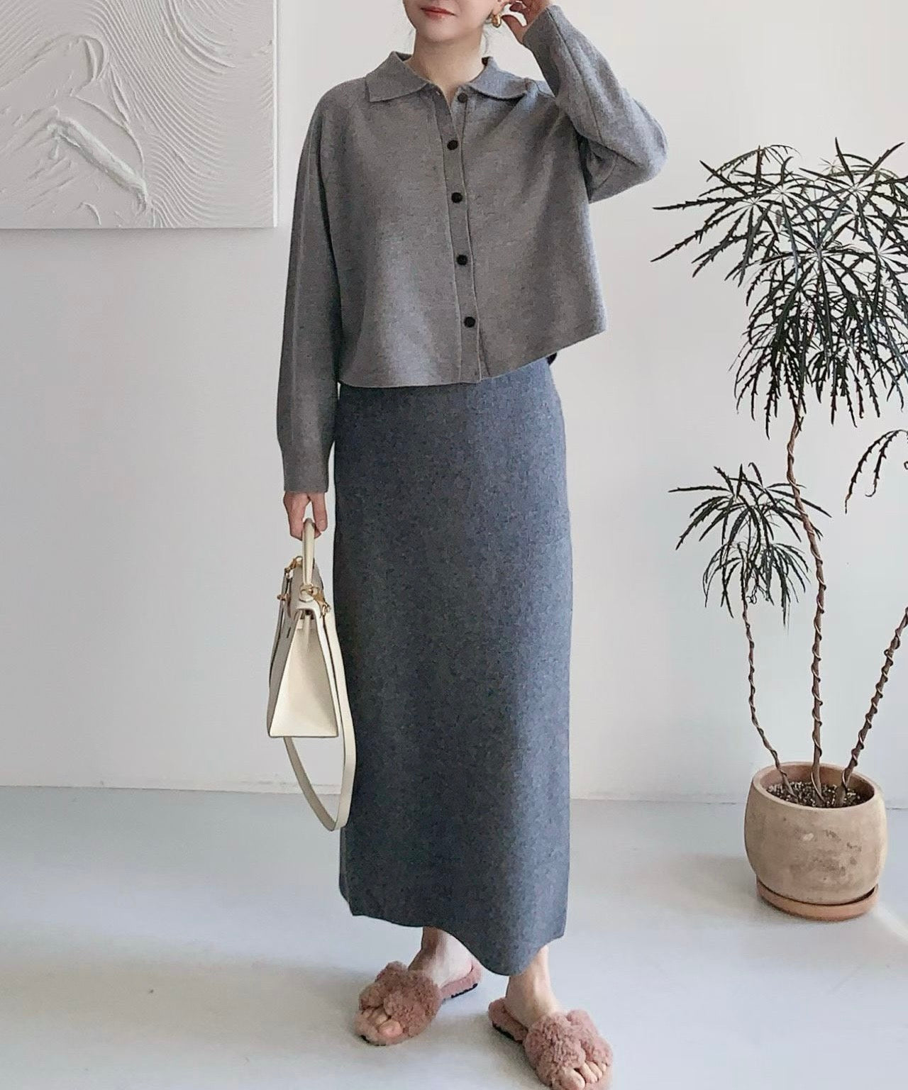 WOOL LONG SKIRT