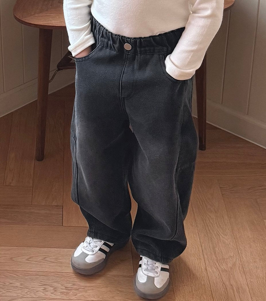 [KIDS] Brushed Fleece Denim Jeans