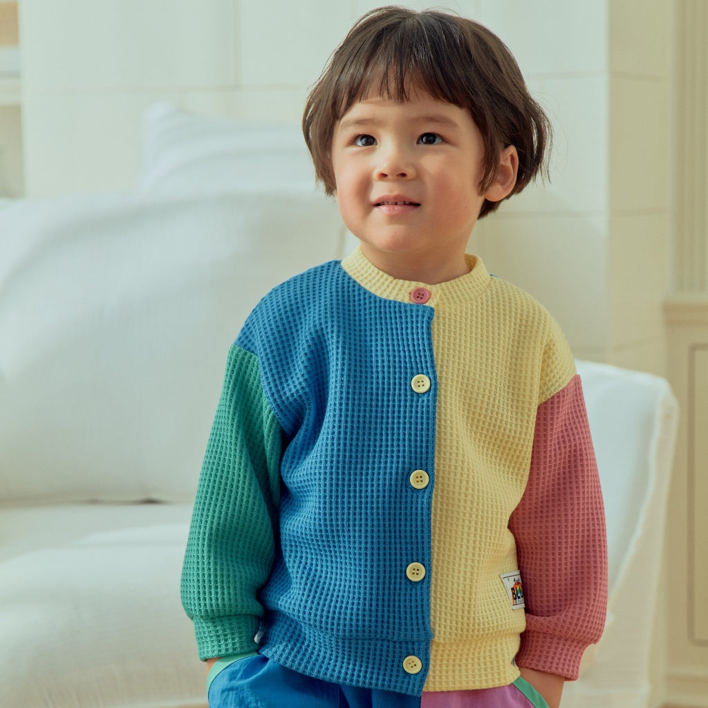 [KIDS] Color-block cardigan