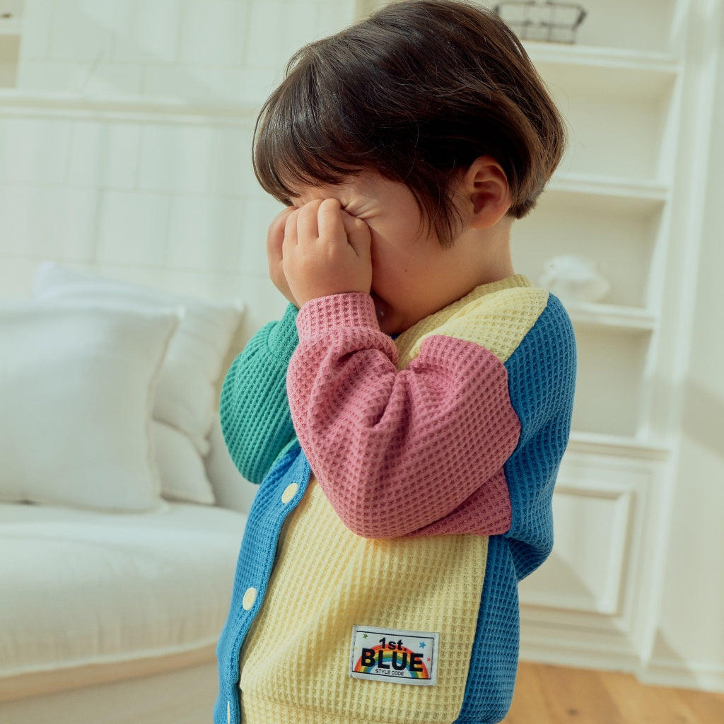 [KIDS] Color-block cardigan