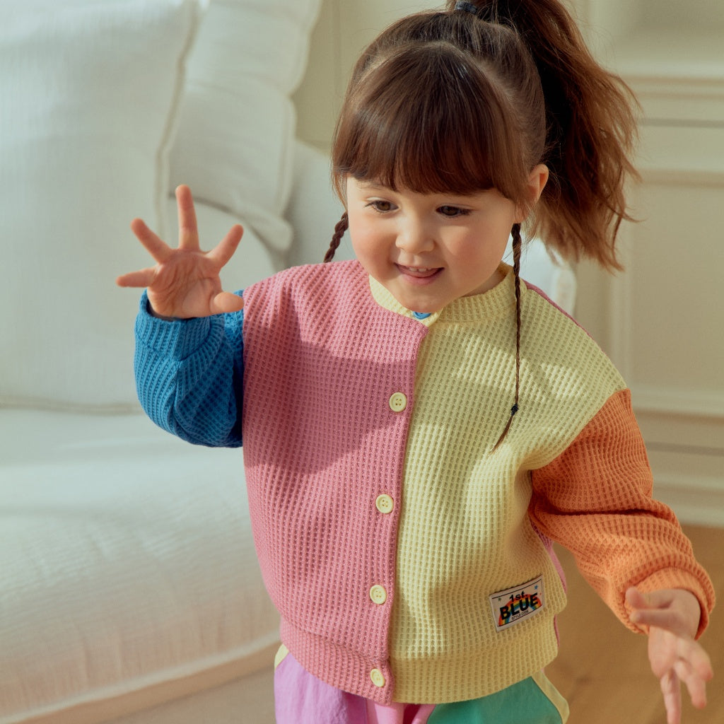 [KIDS] Color-block cardigan