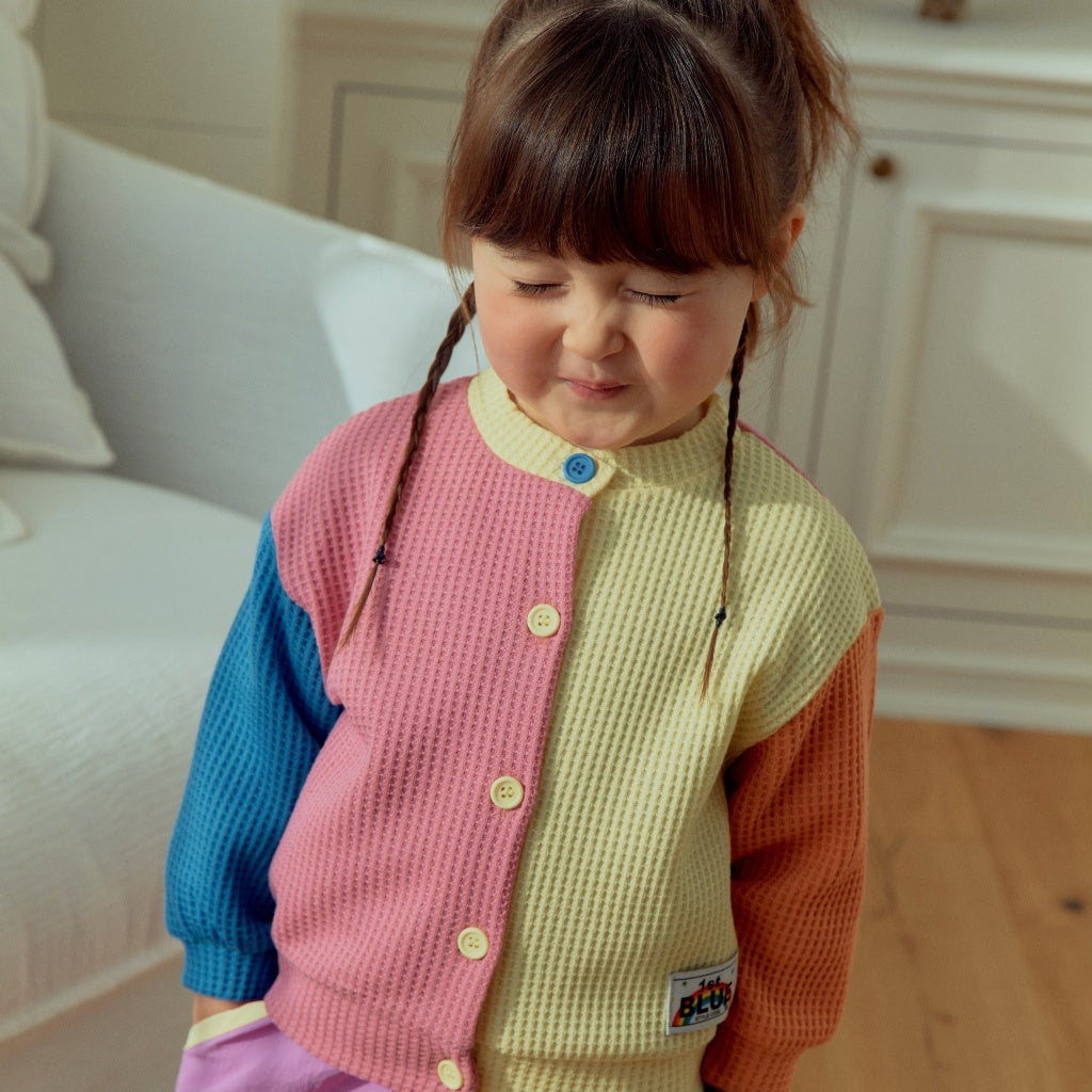 [KIDS] Color-block cardigan