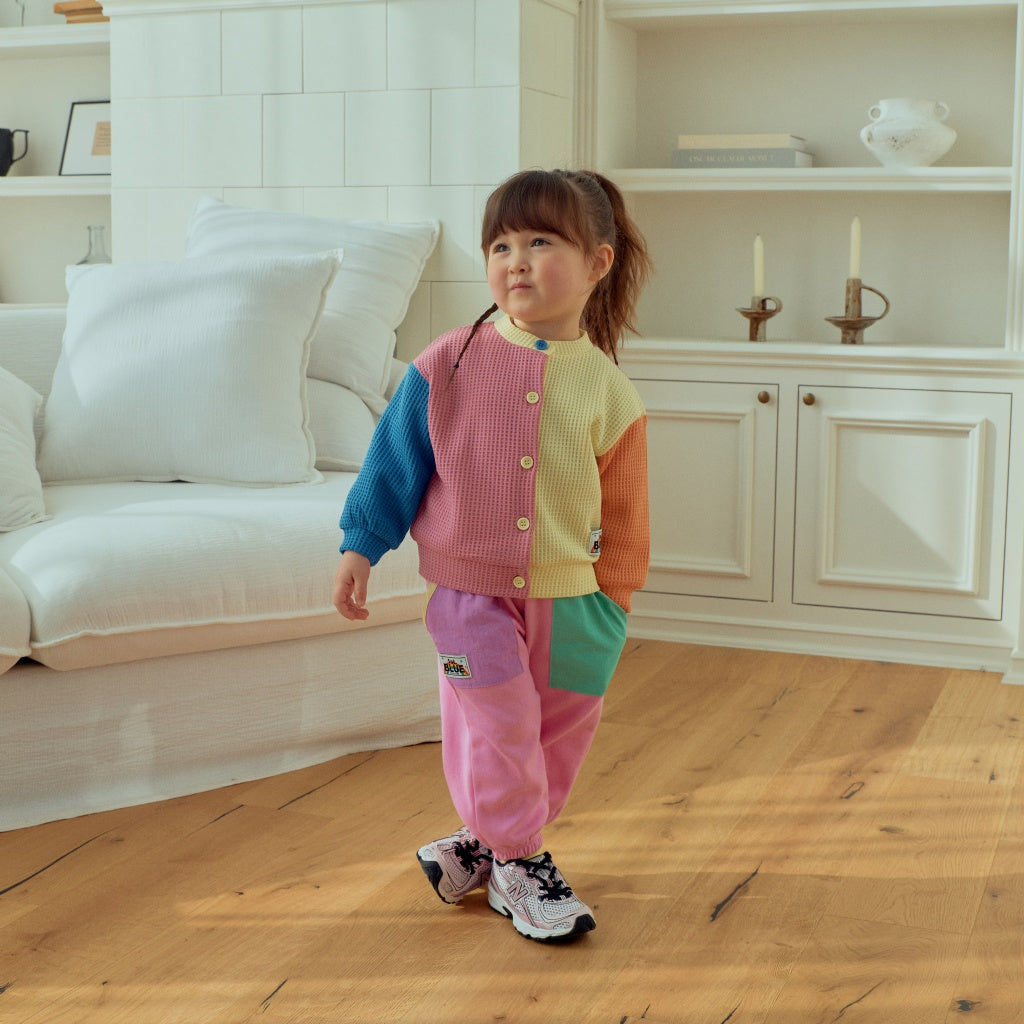 [KIDS] Color-block cardigan