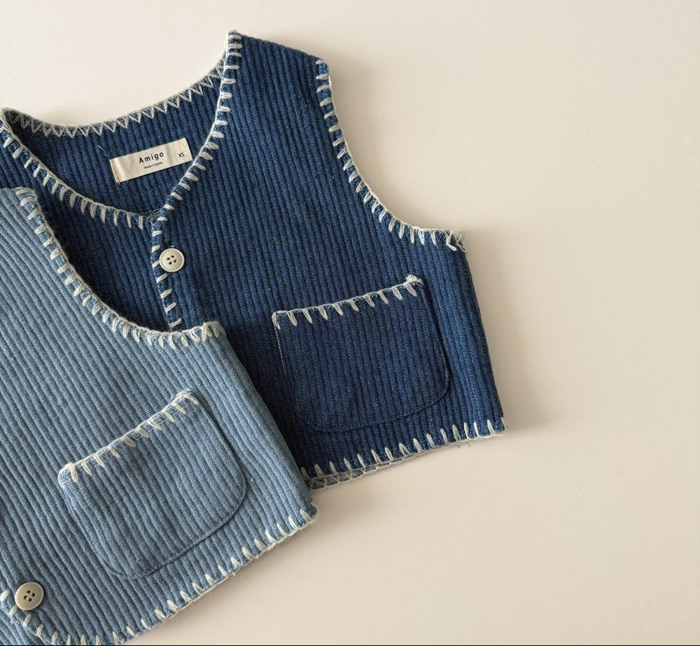 [KIDS] DENIM STYLE VEST