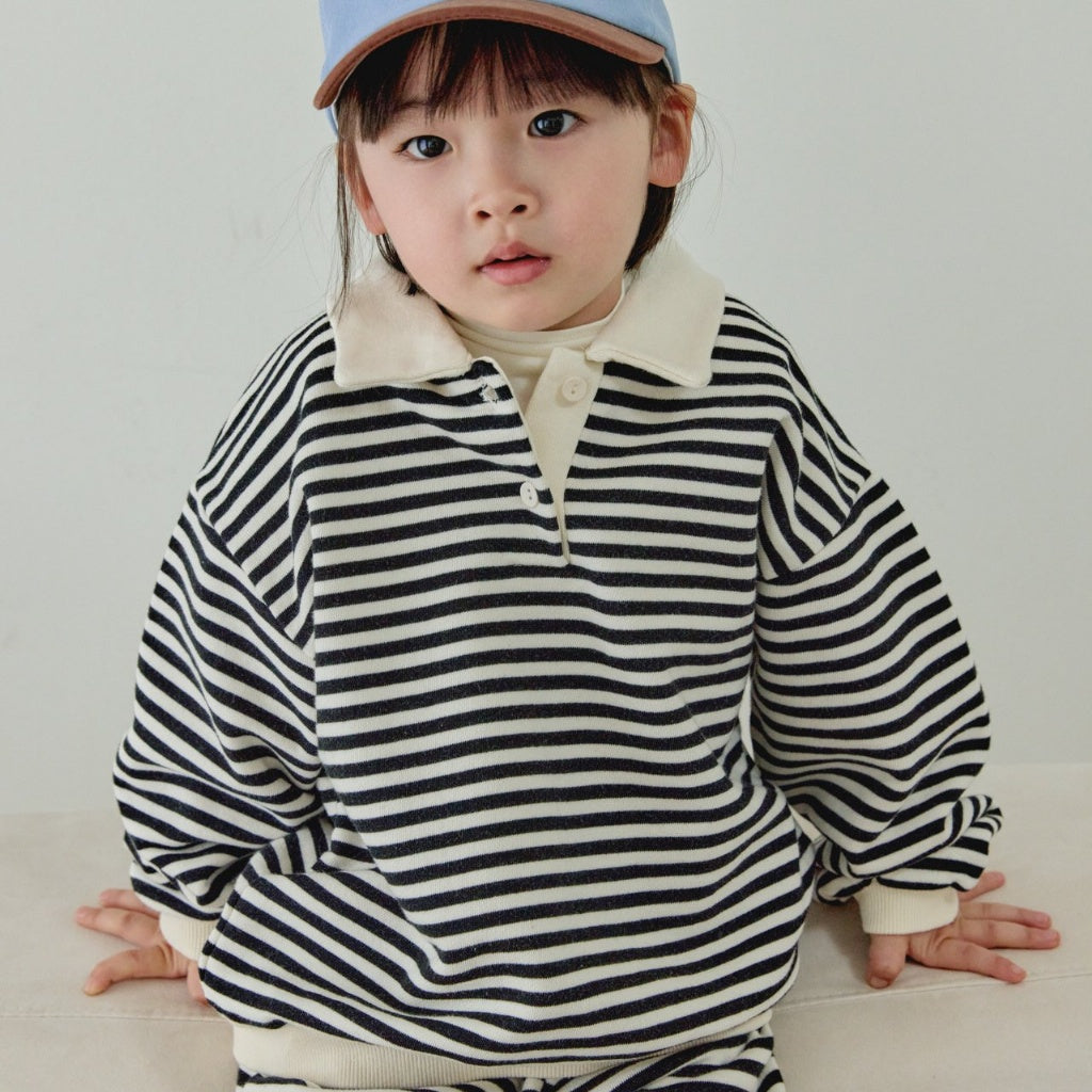 [KIDS] stripe sweatshirt