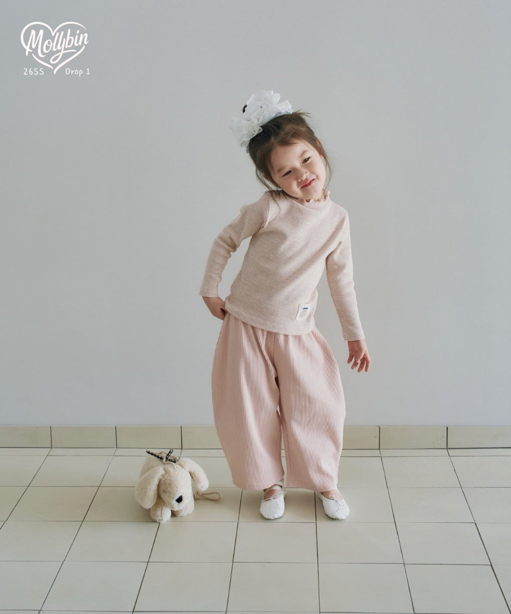 [KIDS] ribbed wide-leg pants