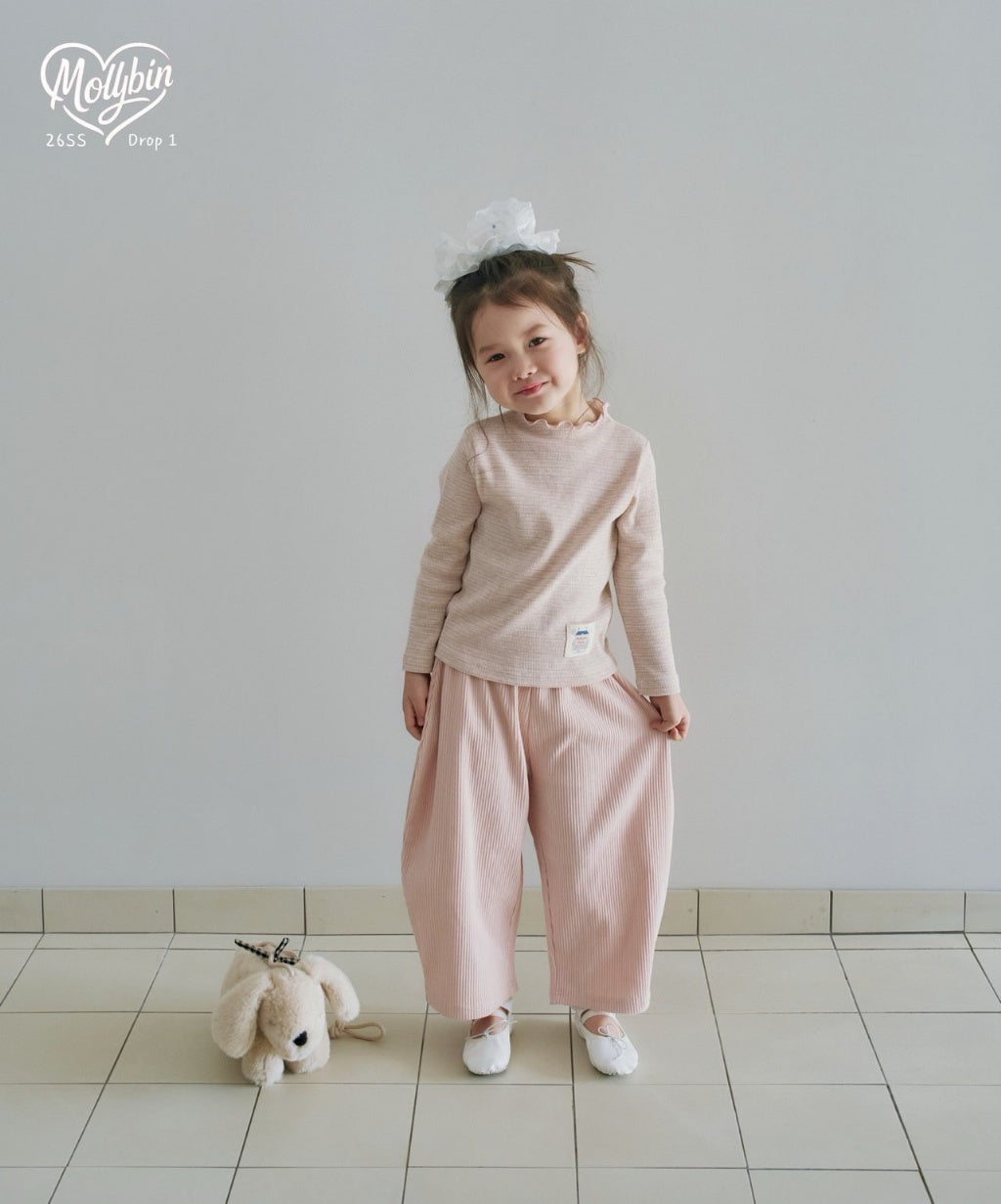 [KIDS] ribbed wide-leg pants