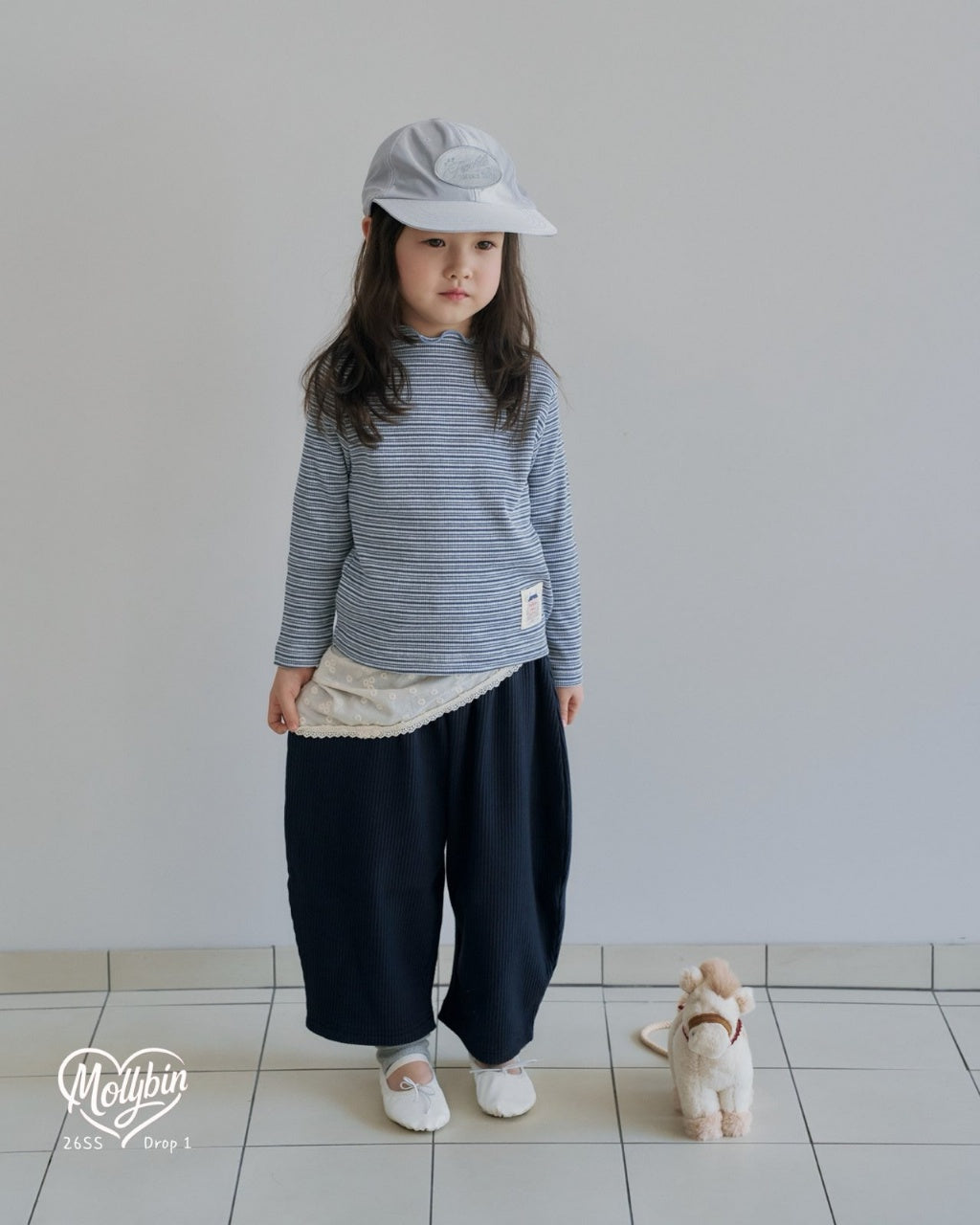 [KIDS] ribbed wide-leg pants