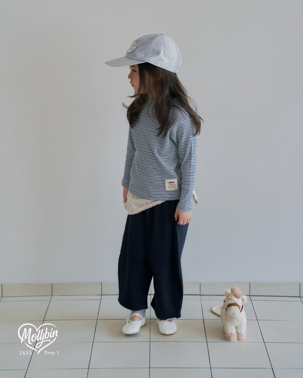 [KIDS] ribbed wide-leg pants