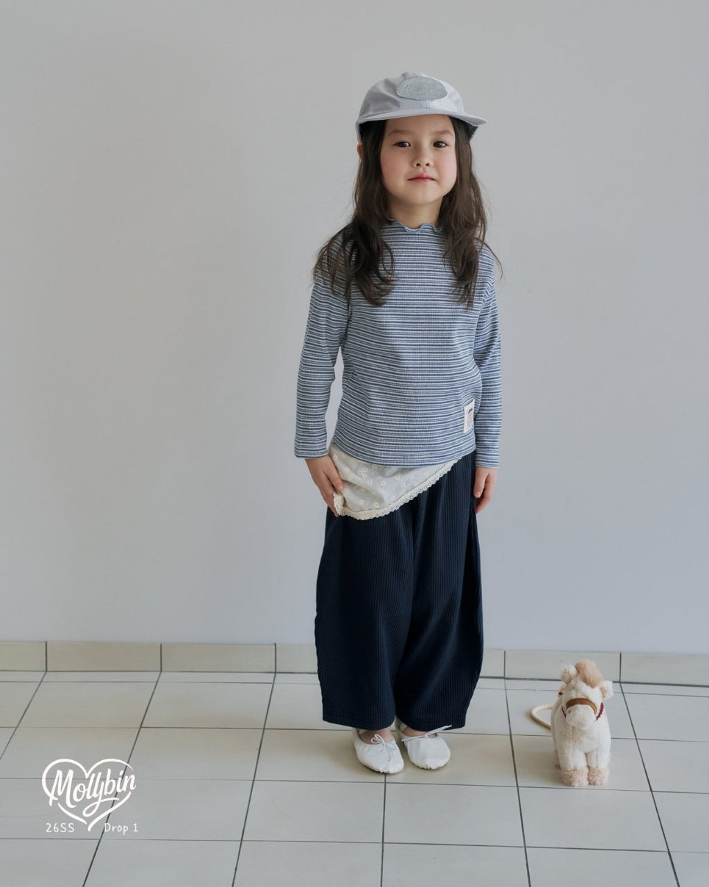 [KIDS] ribbed wide-leg pants