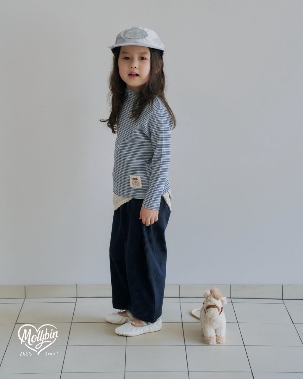 [KIDS] ribbed wide-leg pants