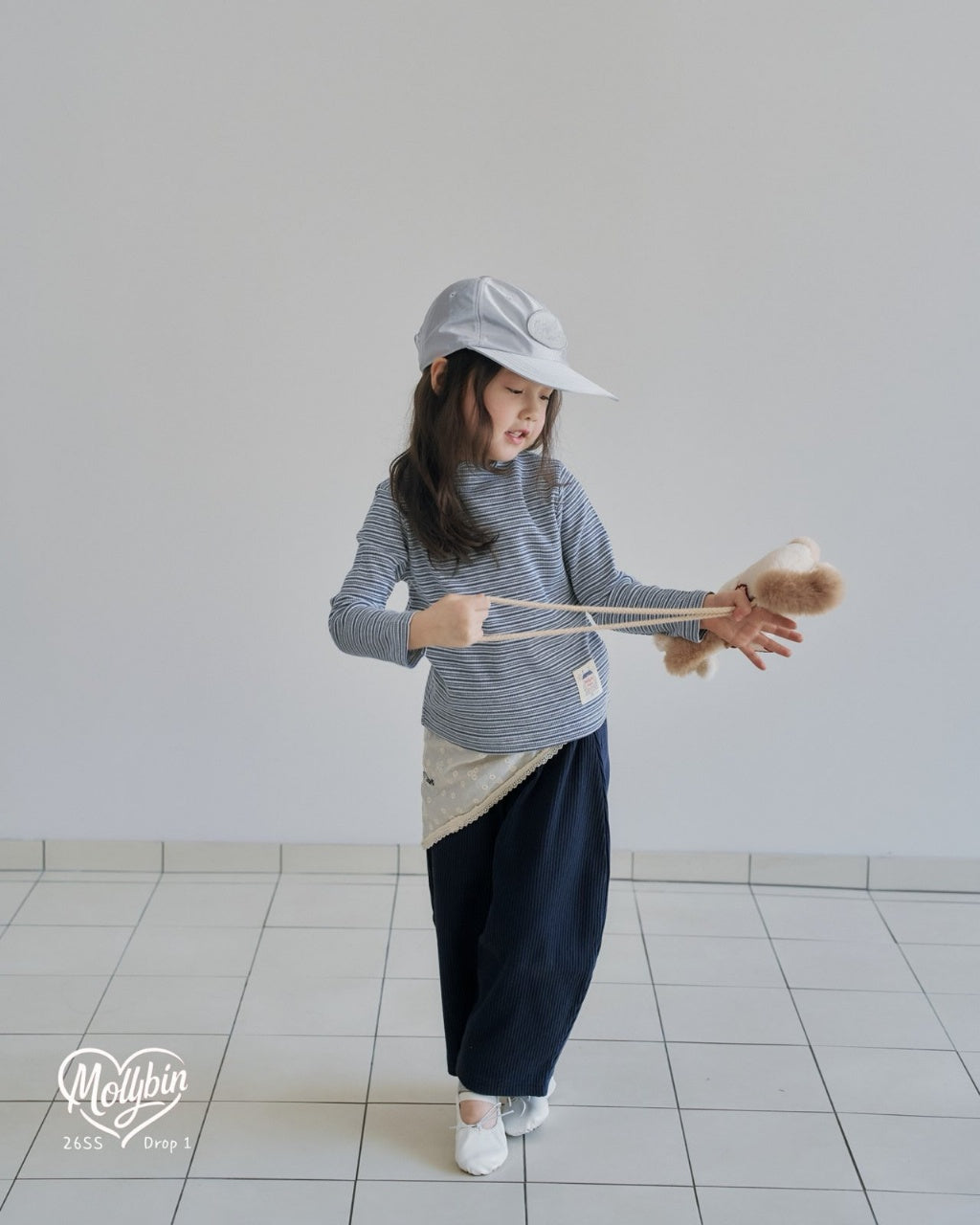 [KIDS] ribbed wide-leg pants