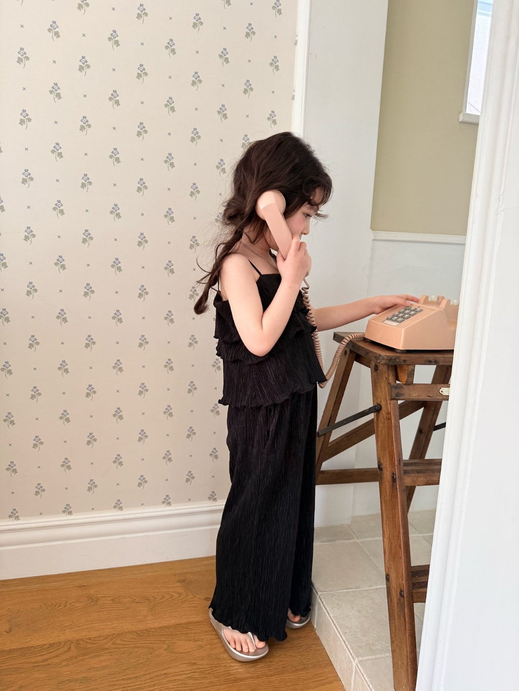 [KIDS] PLEAT VEST SET