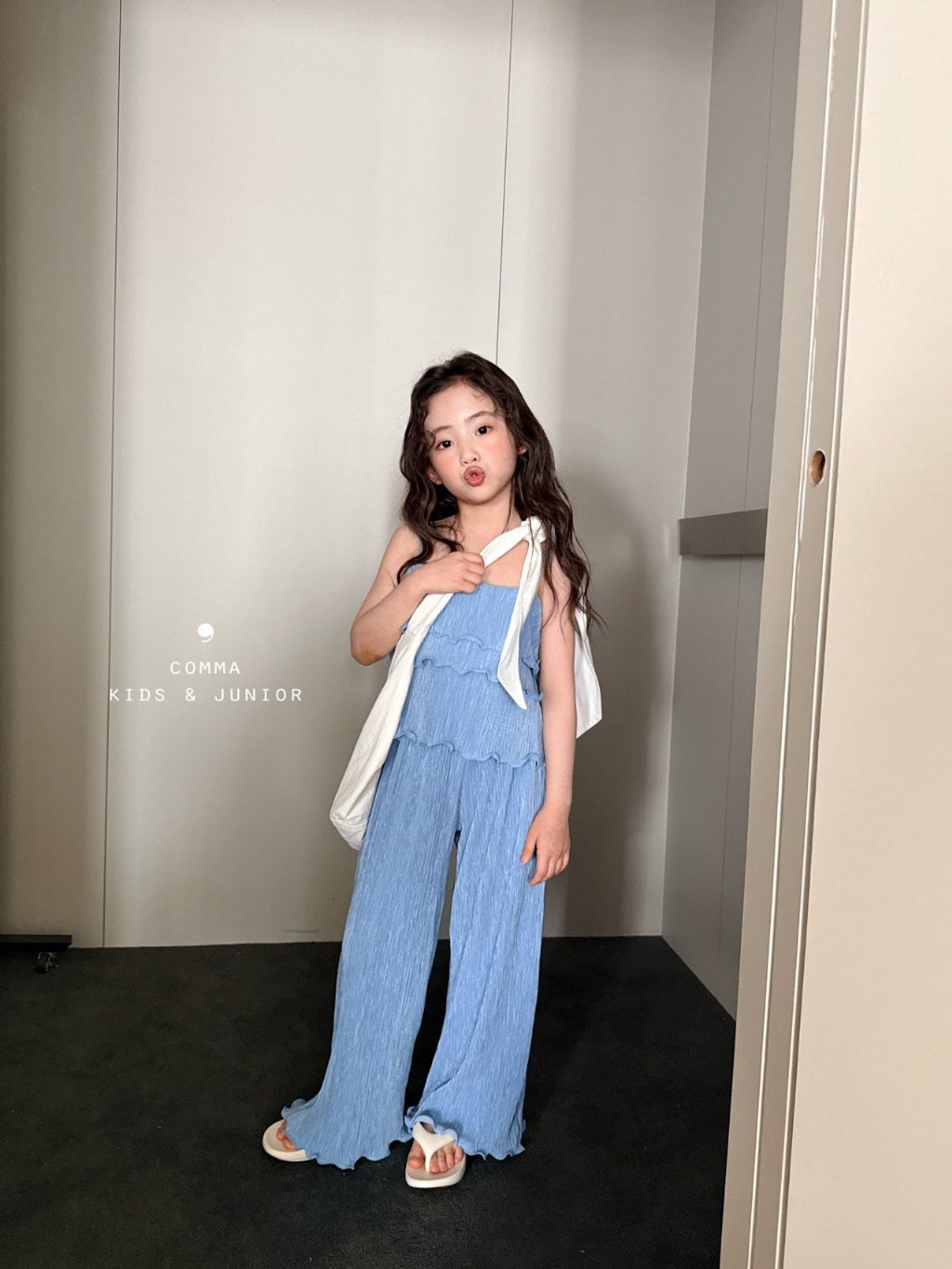[KIDS] PLEAT VEST SET