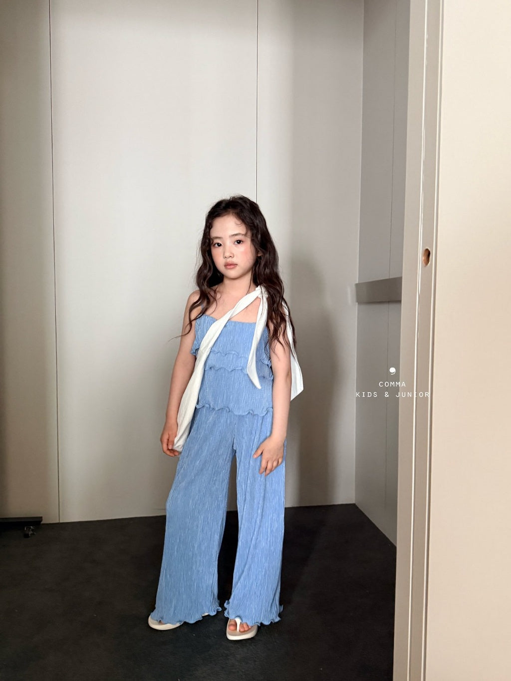 [KIDS] PLEAT VEST SET