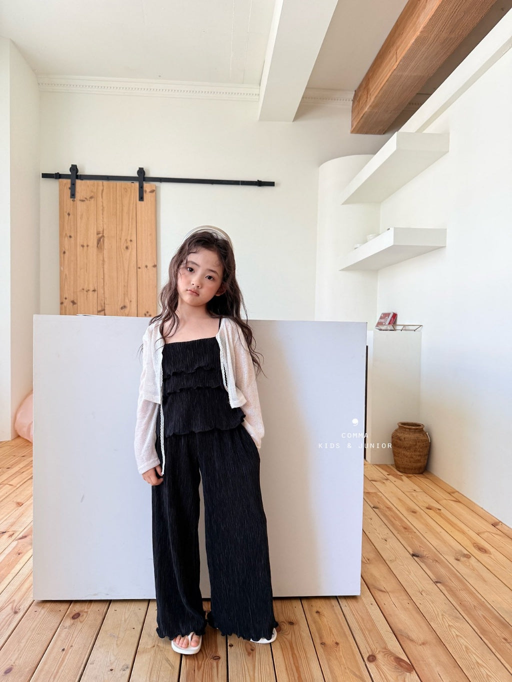 [KIDS] PLEAT VEST SET