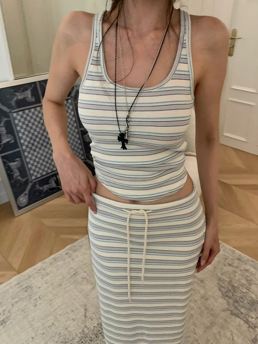 Striped Knit Set