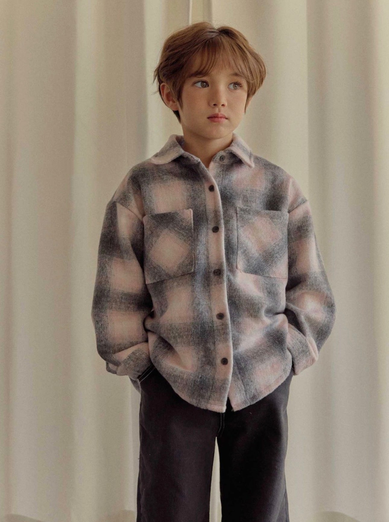 [KIDS] Thick Plaid Shirt