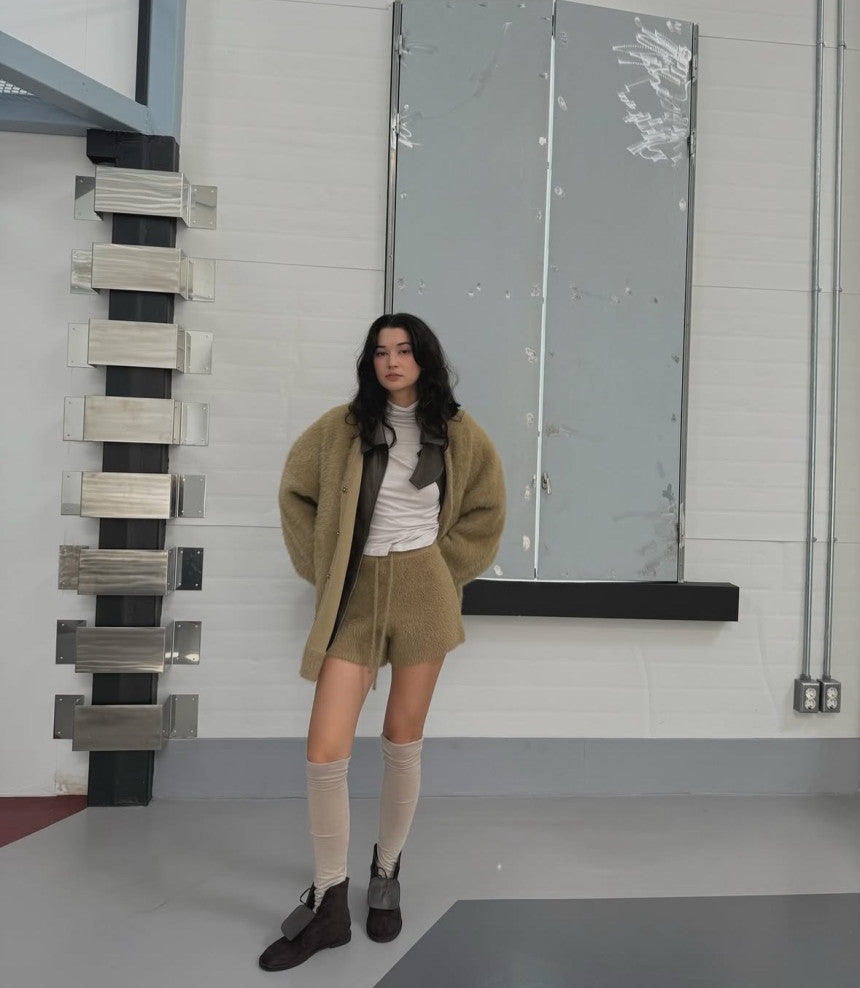 Oversized Fuzzy Knit Cardigan