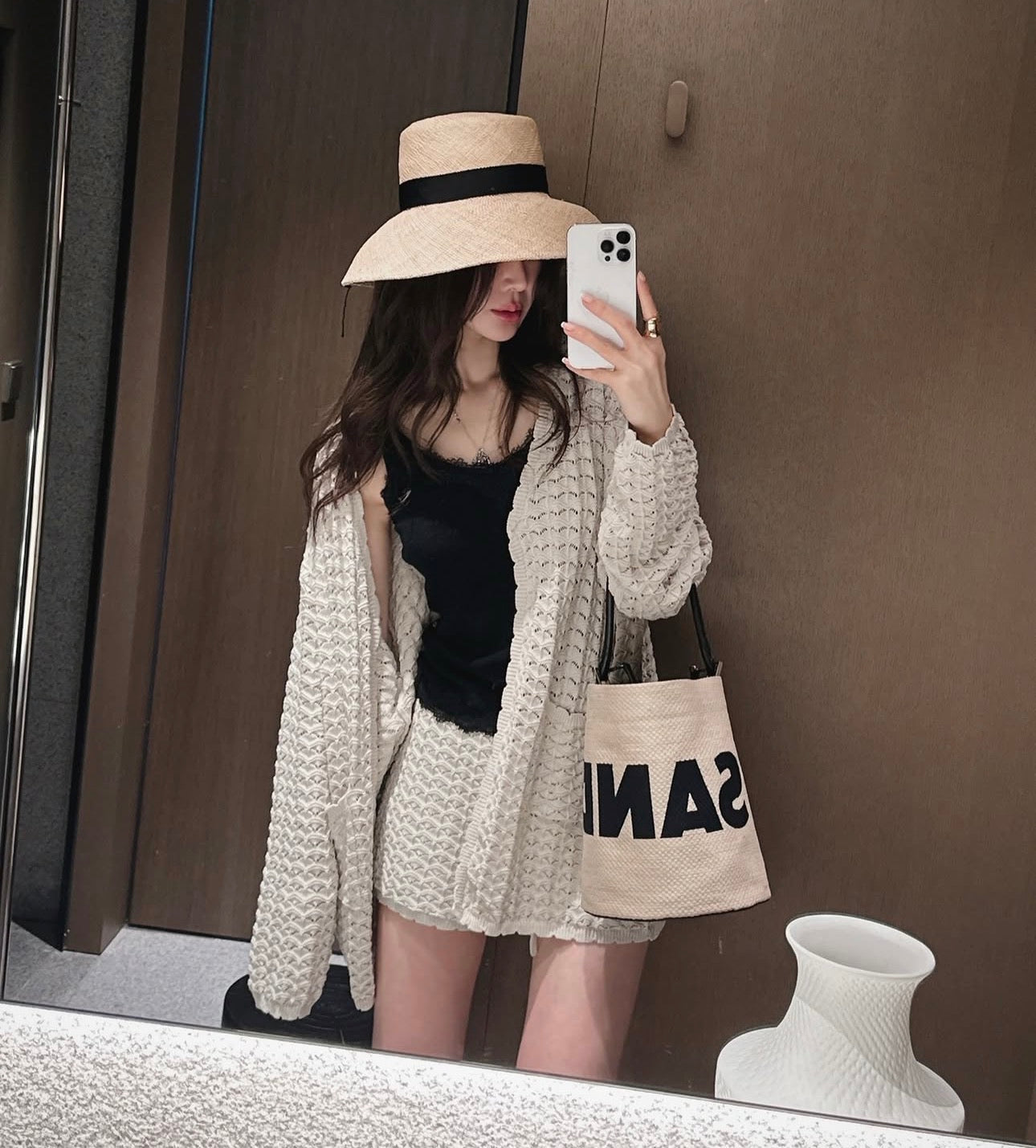 cardigan + shorts set