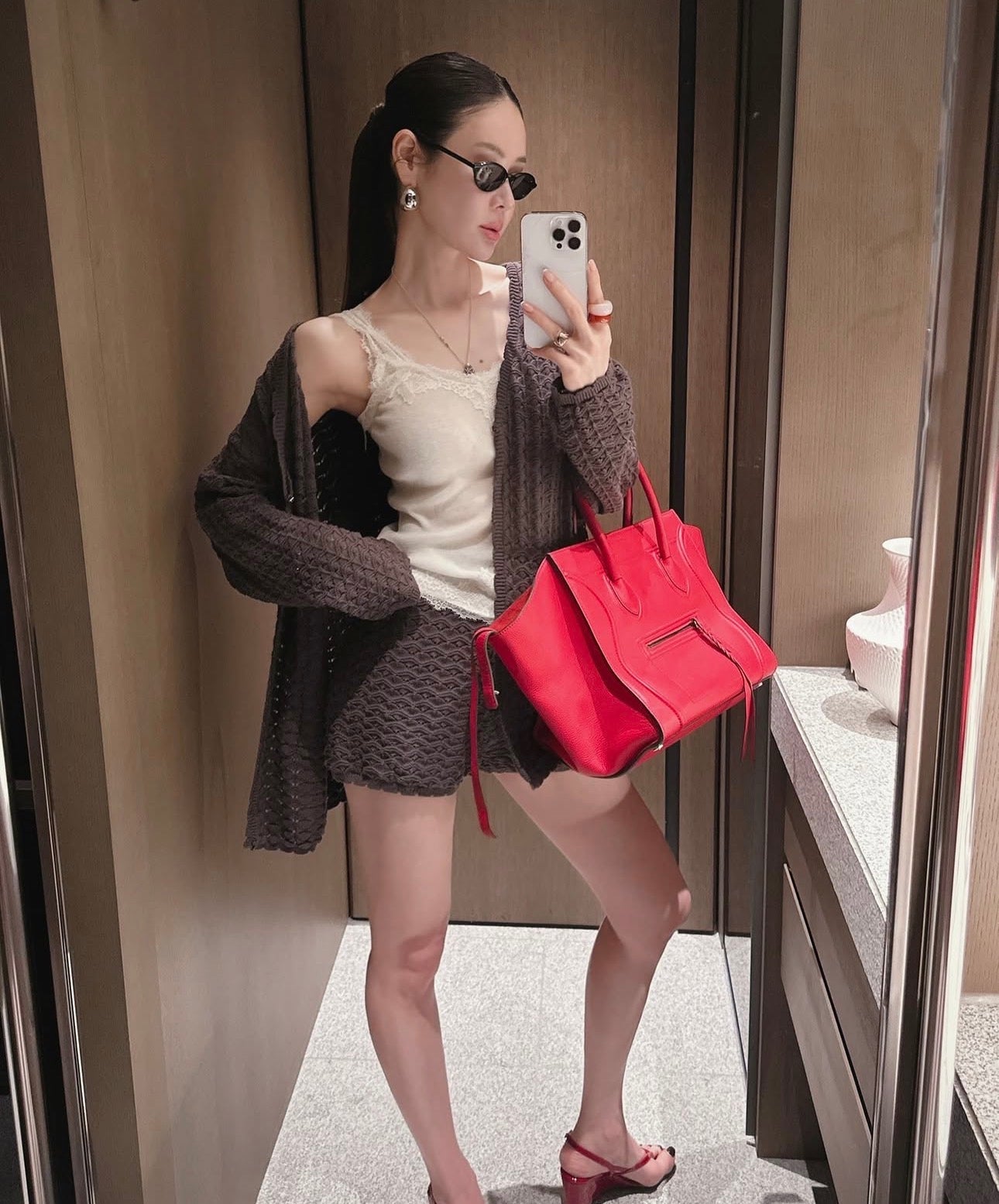 cardigan + shorts set