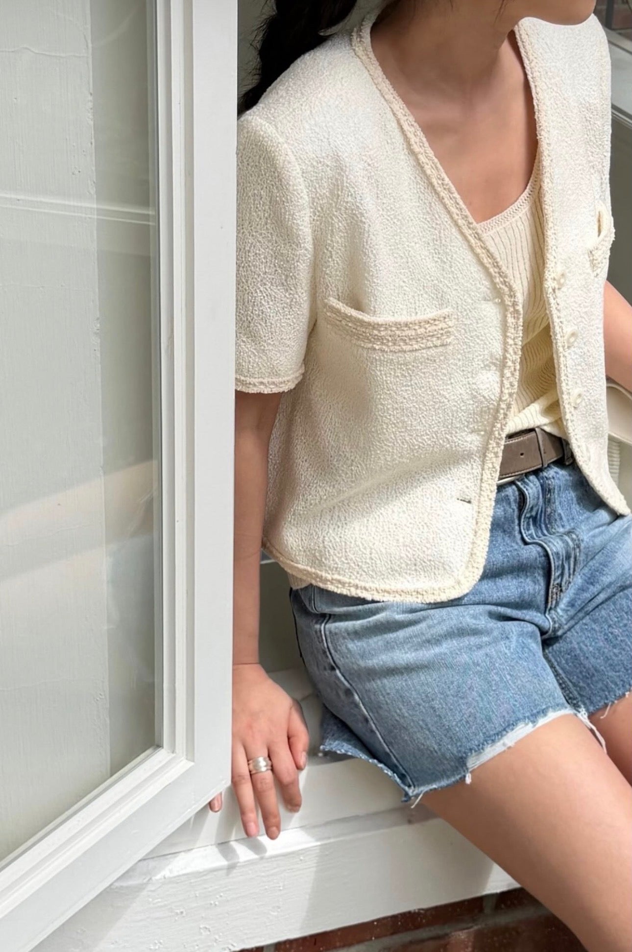 Raw Hem Denim Shorts