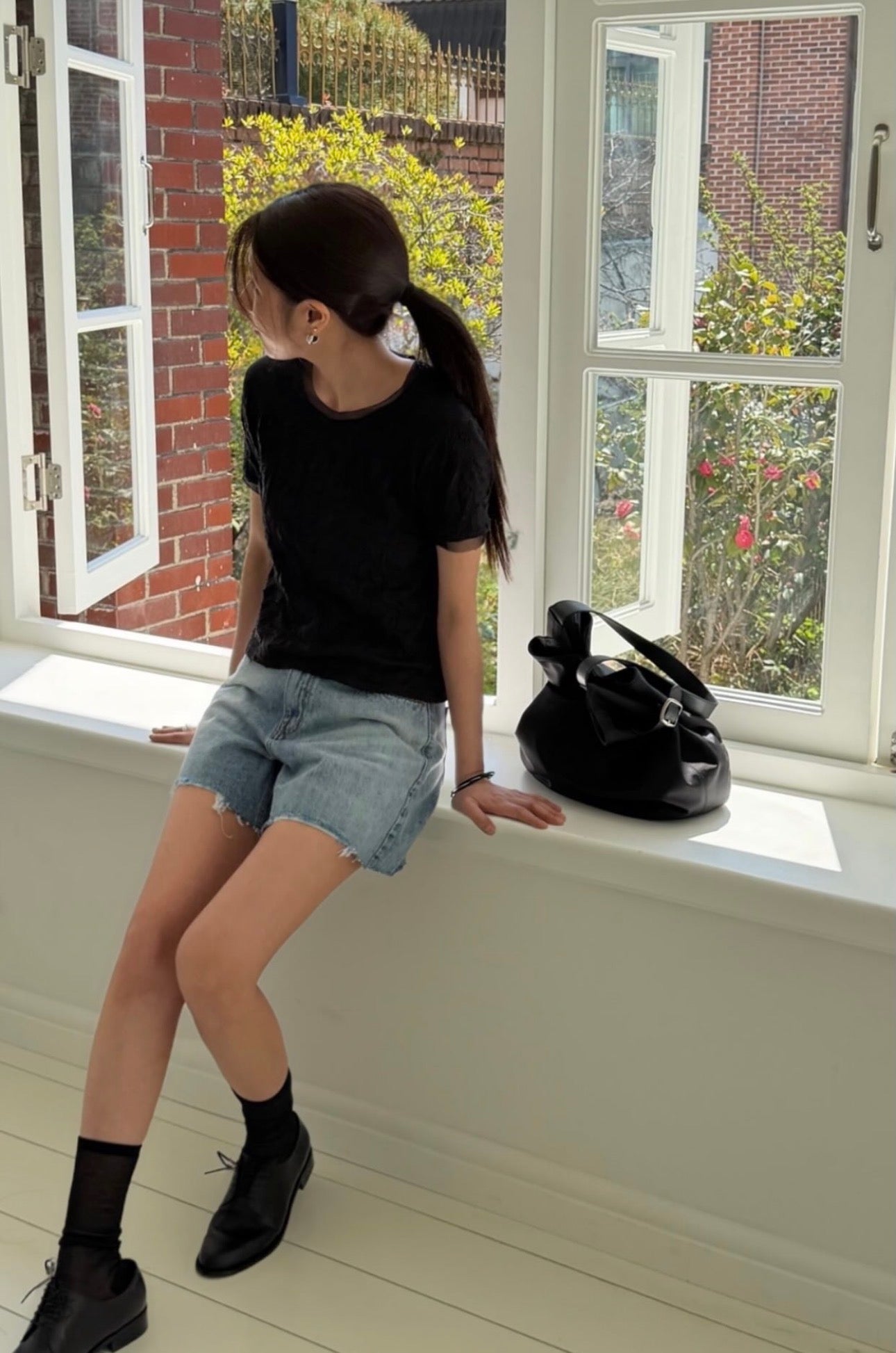 Raw Hem Denim Shorts