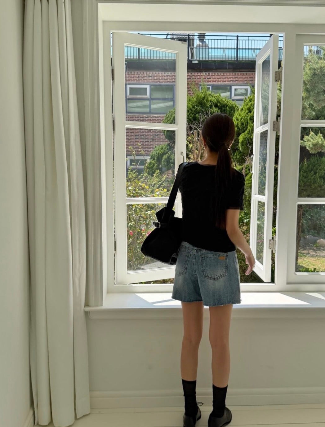 Raw Hem Denim Shorts
