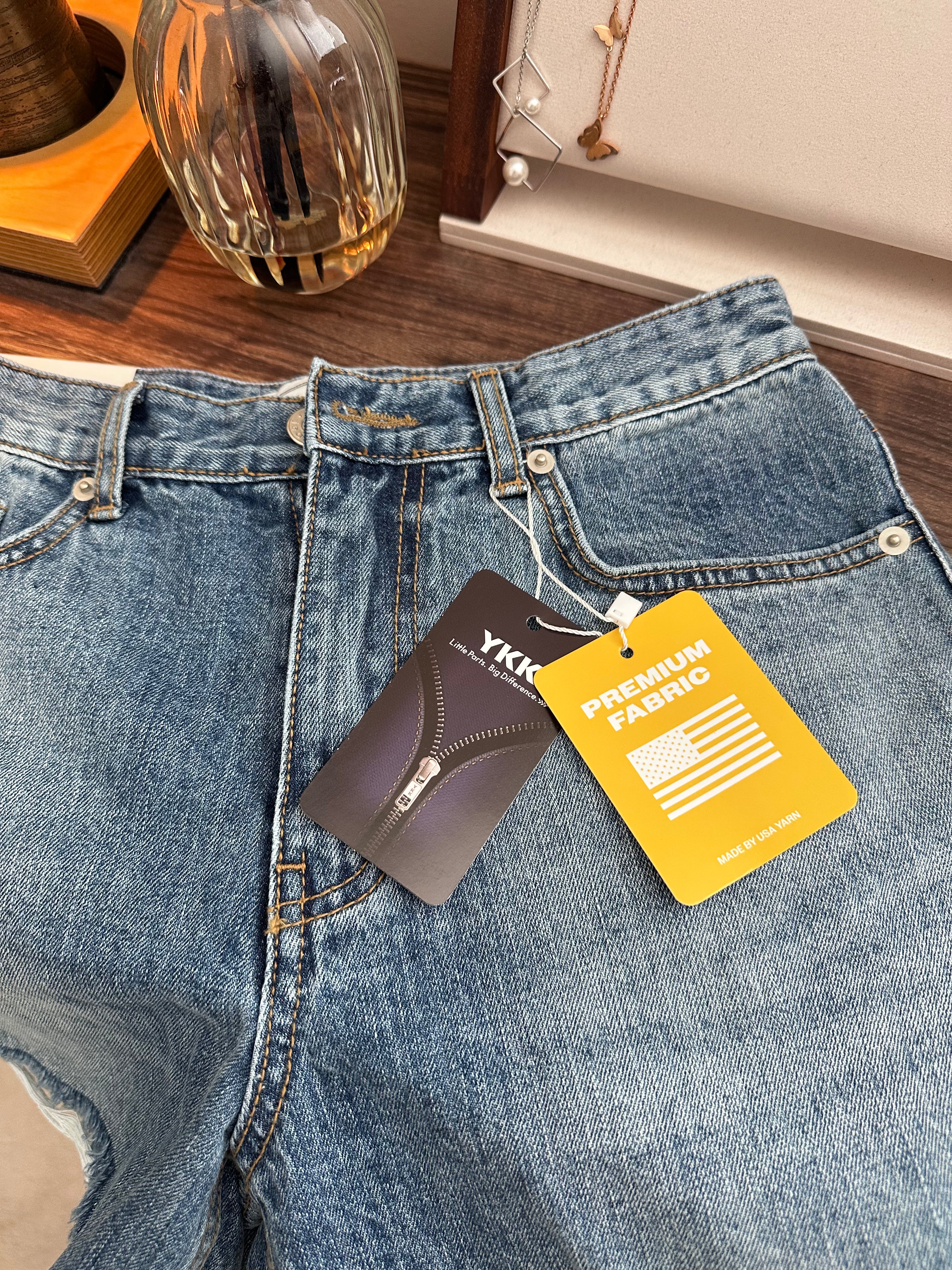 Raw Hem Denim Shorts