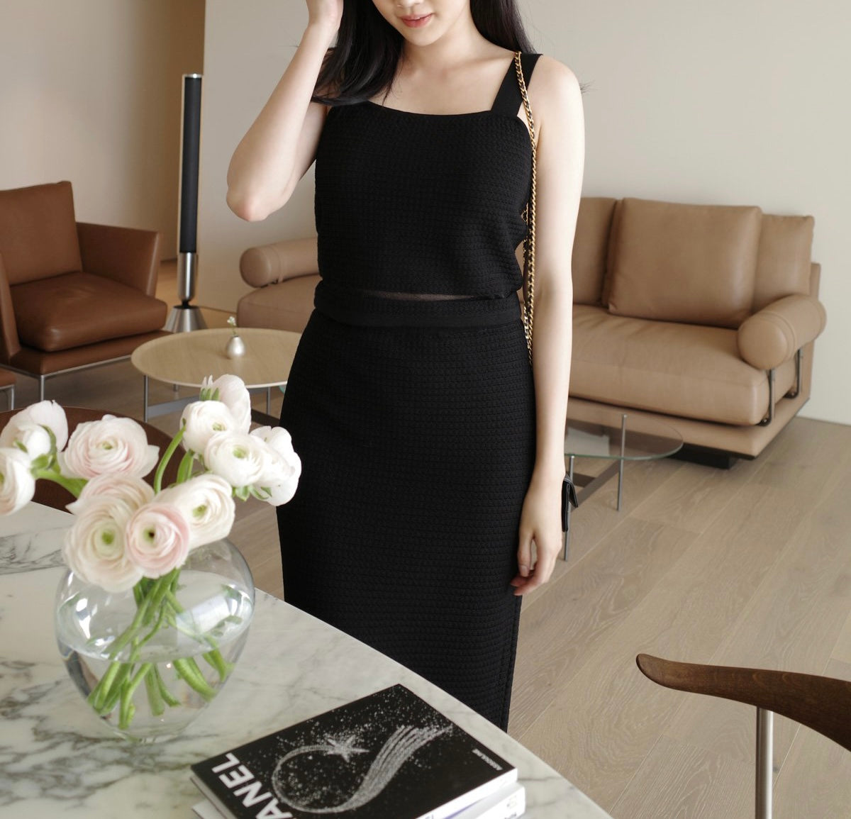 CROP TOP KNIT SET