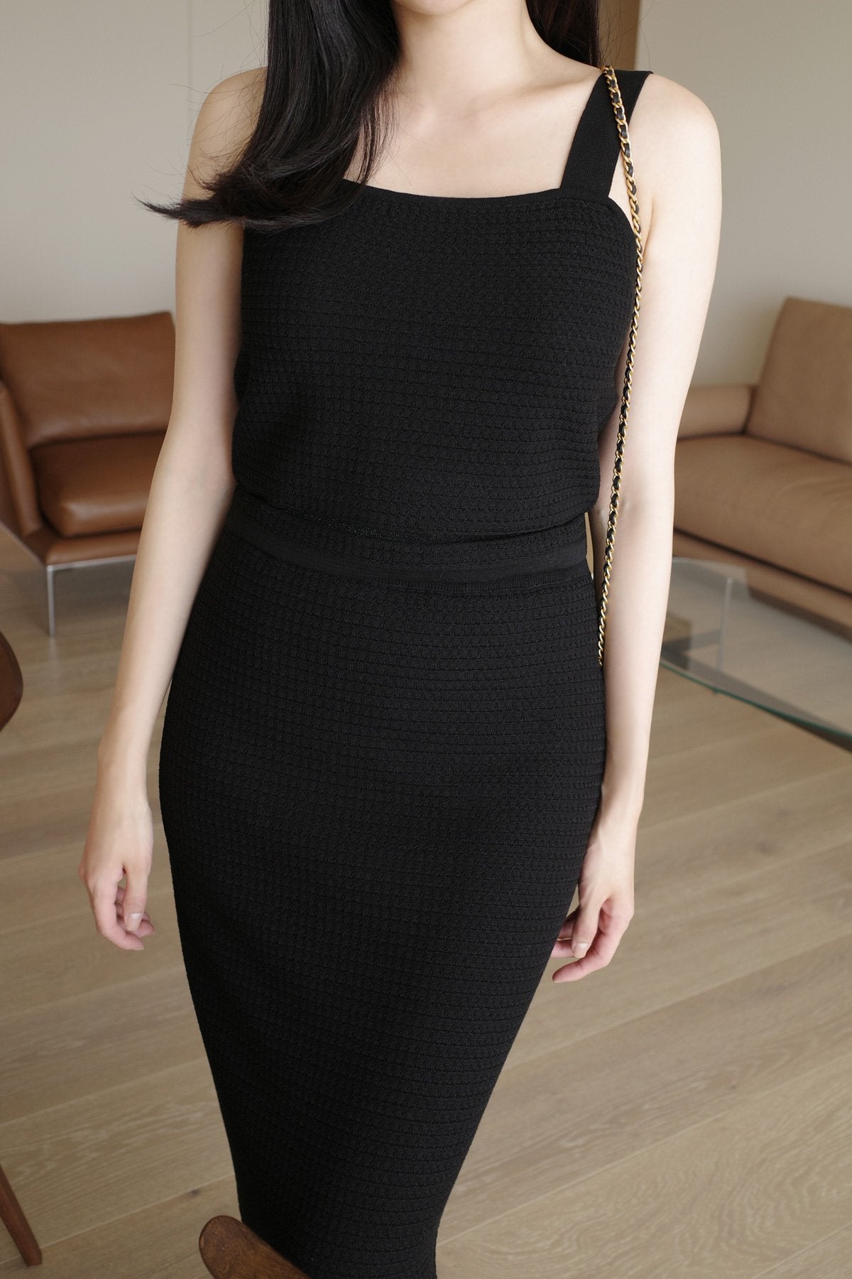 CROP TOP KNIT SET