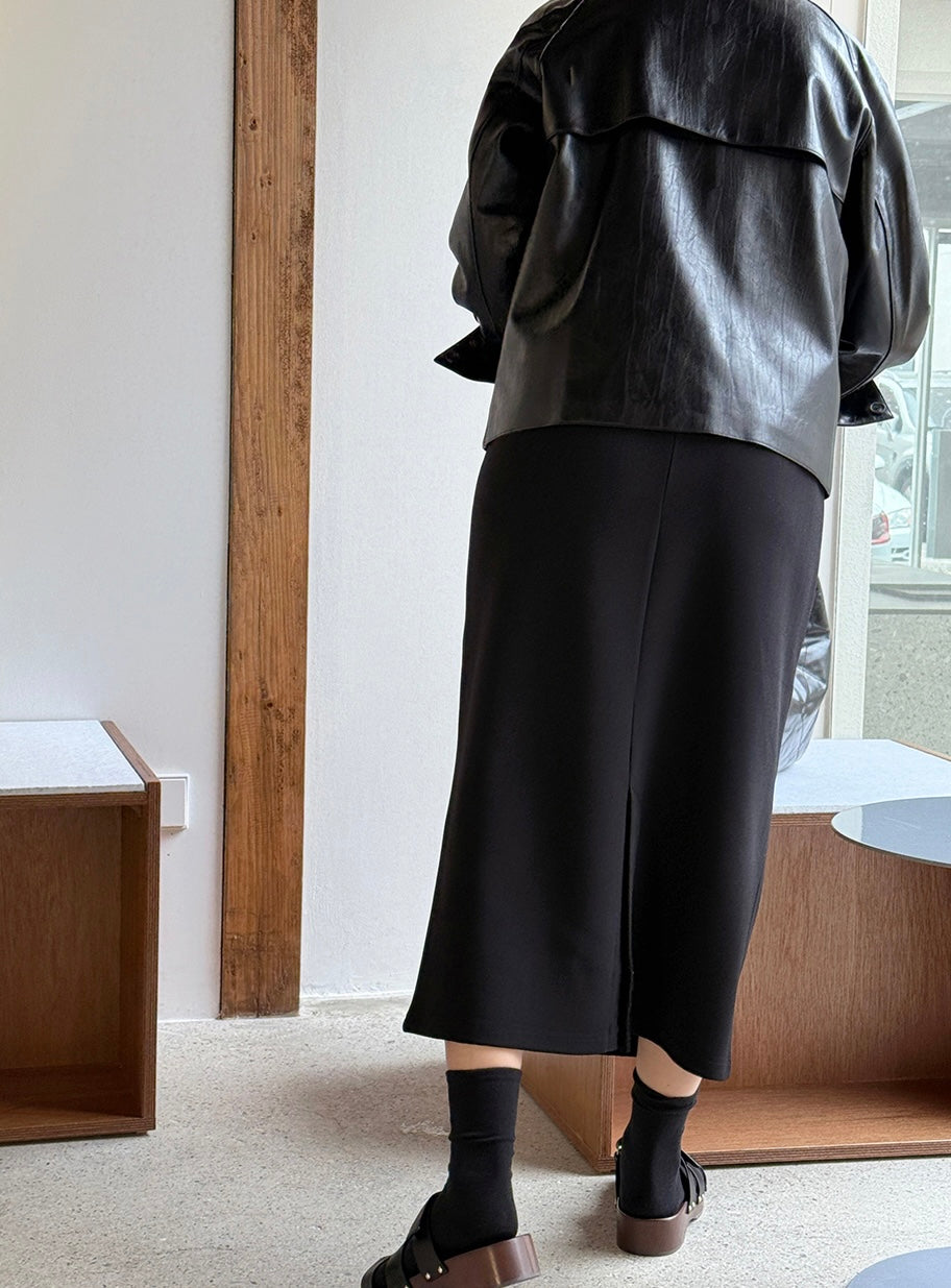 Elastic Waistband Skirt
