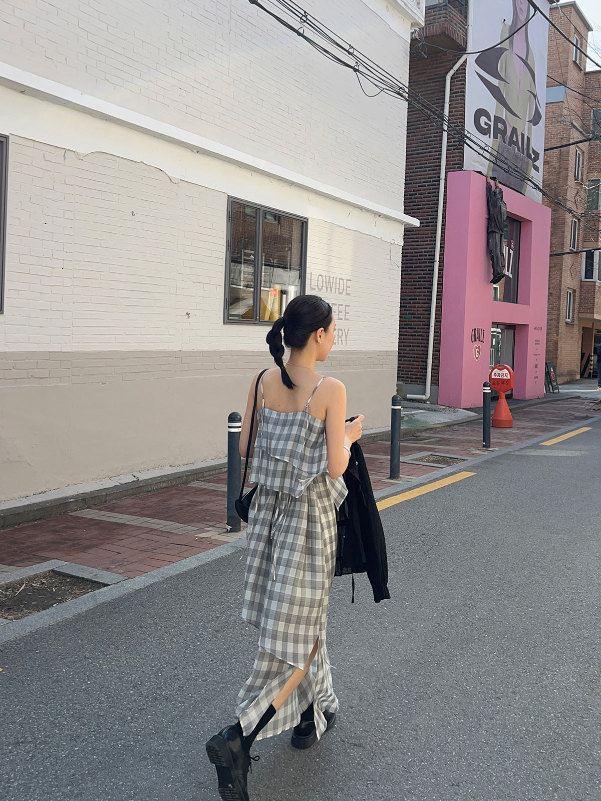 CHECK LONG DRESS
