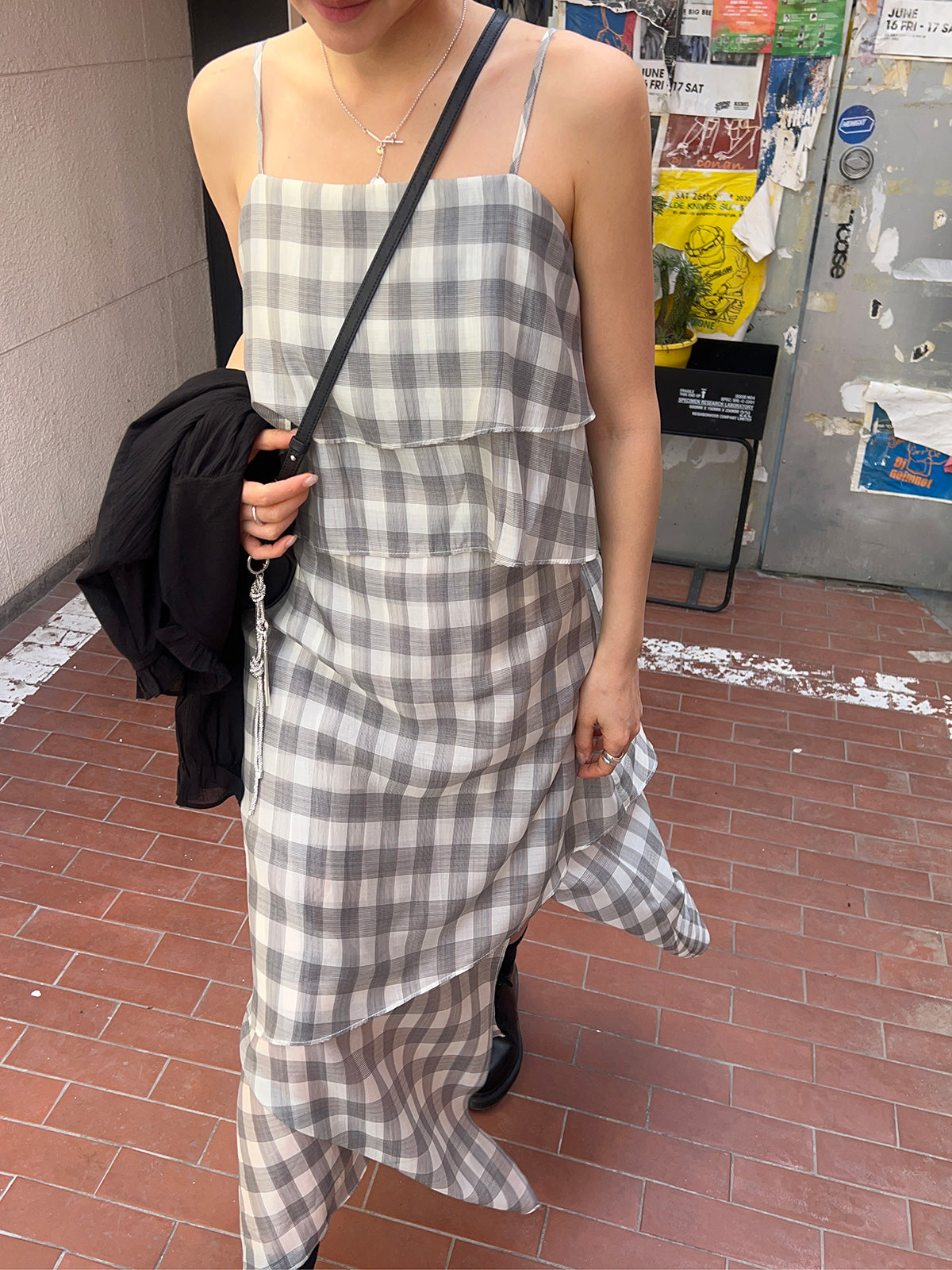 CHECK LONG DRESS