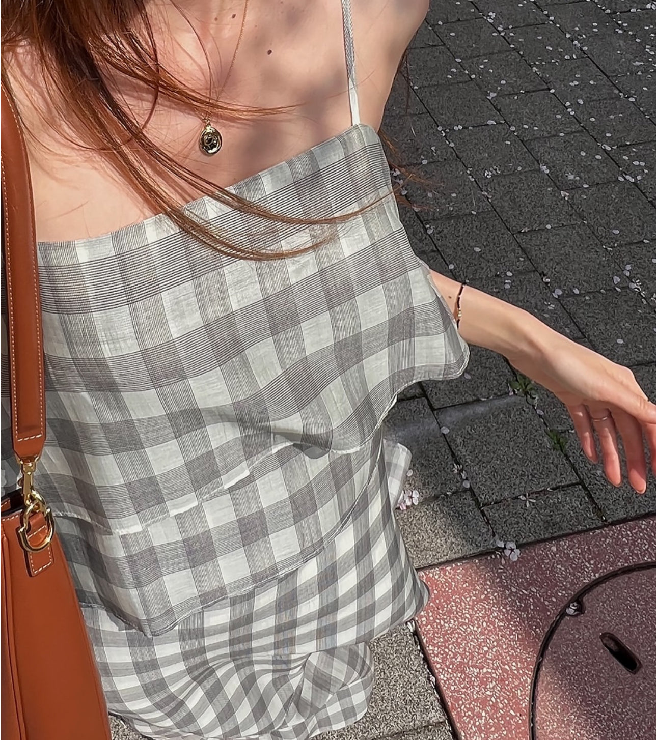 CHECK LONG DRESS