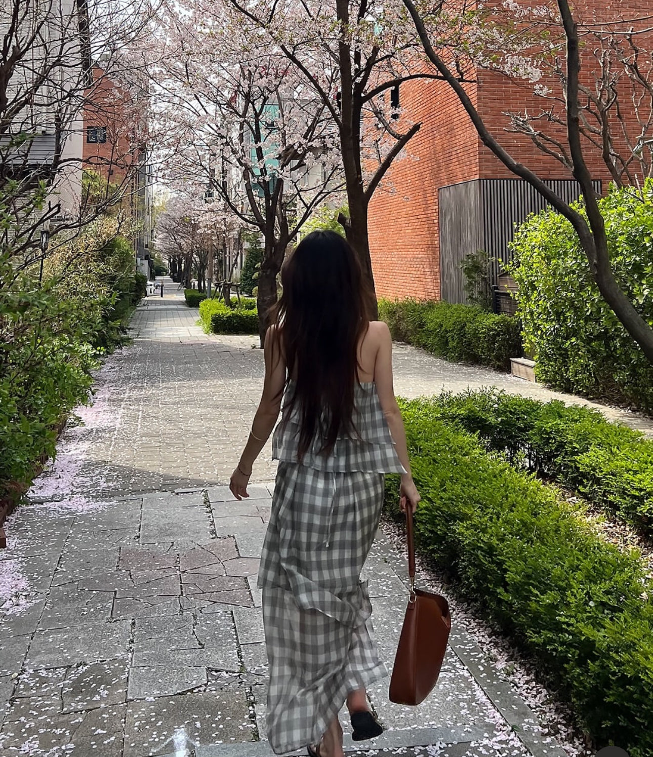 CHECK LONG DRESS
