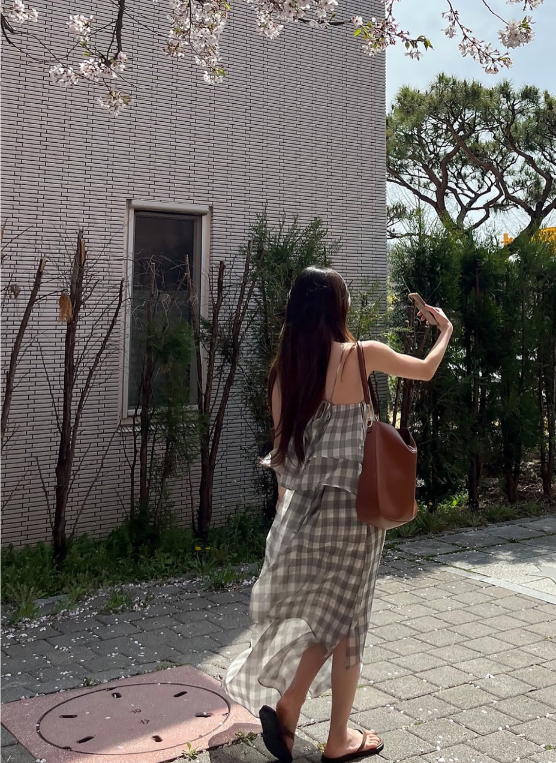 CHECK LONG DRESS