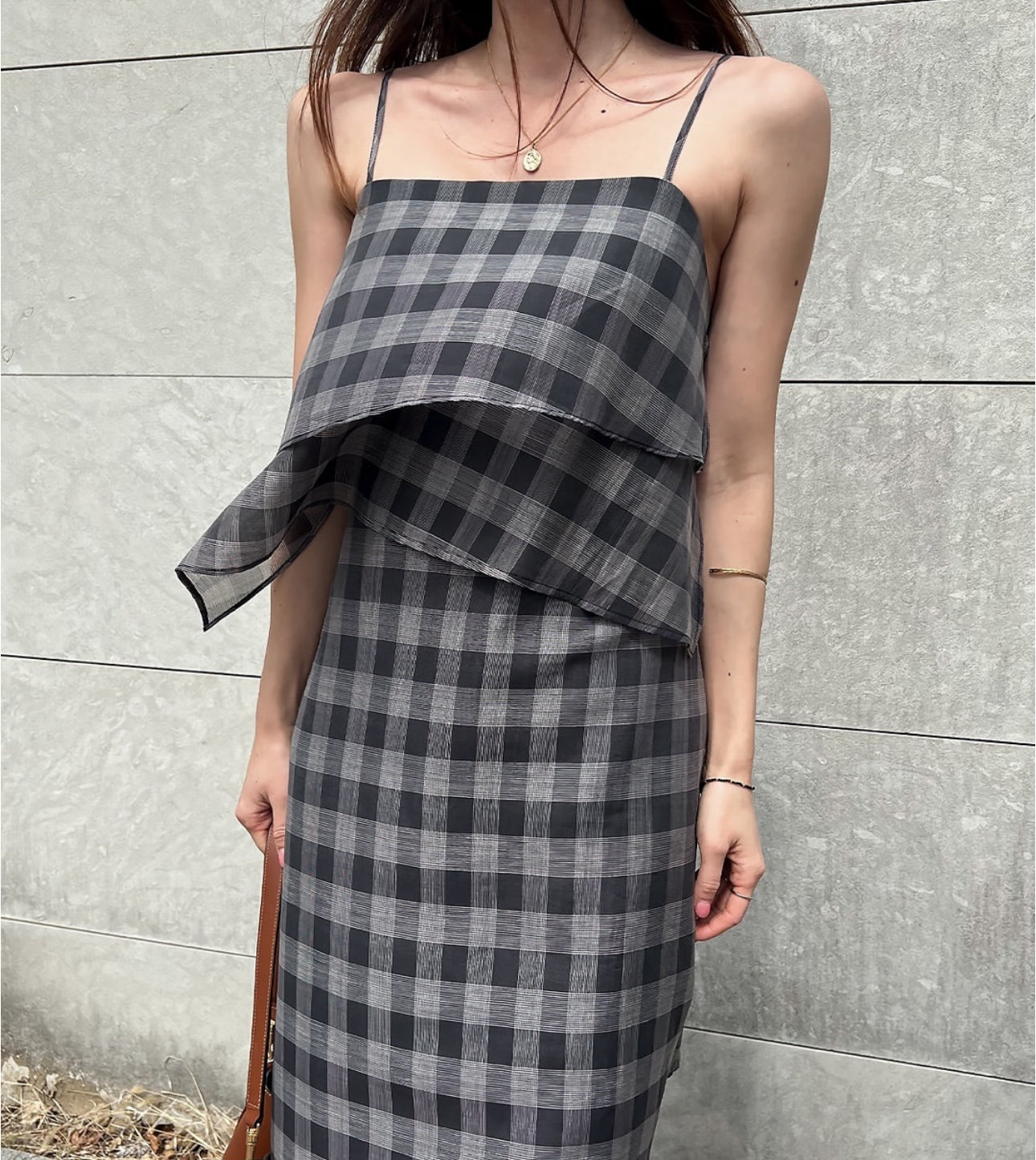 CHECK LONG DRESS