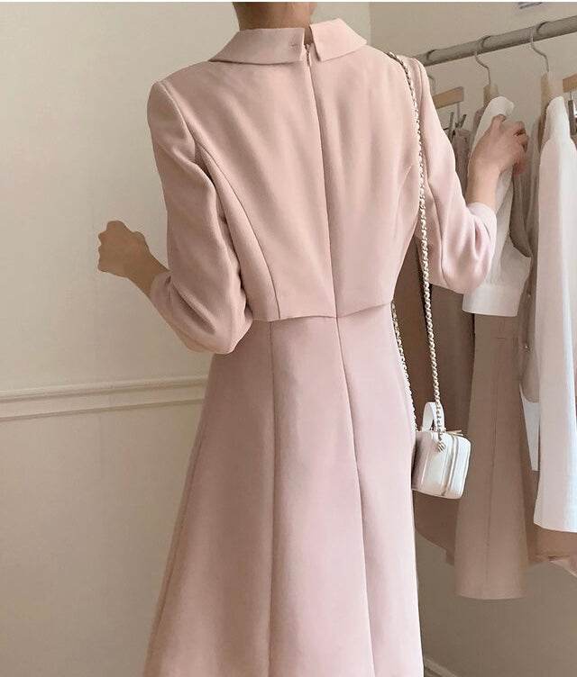 Cropped Collar Dress