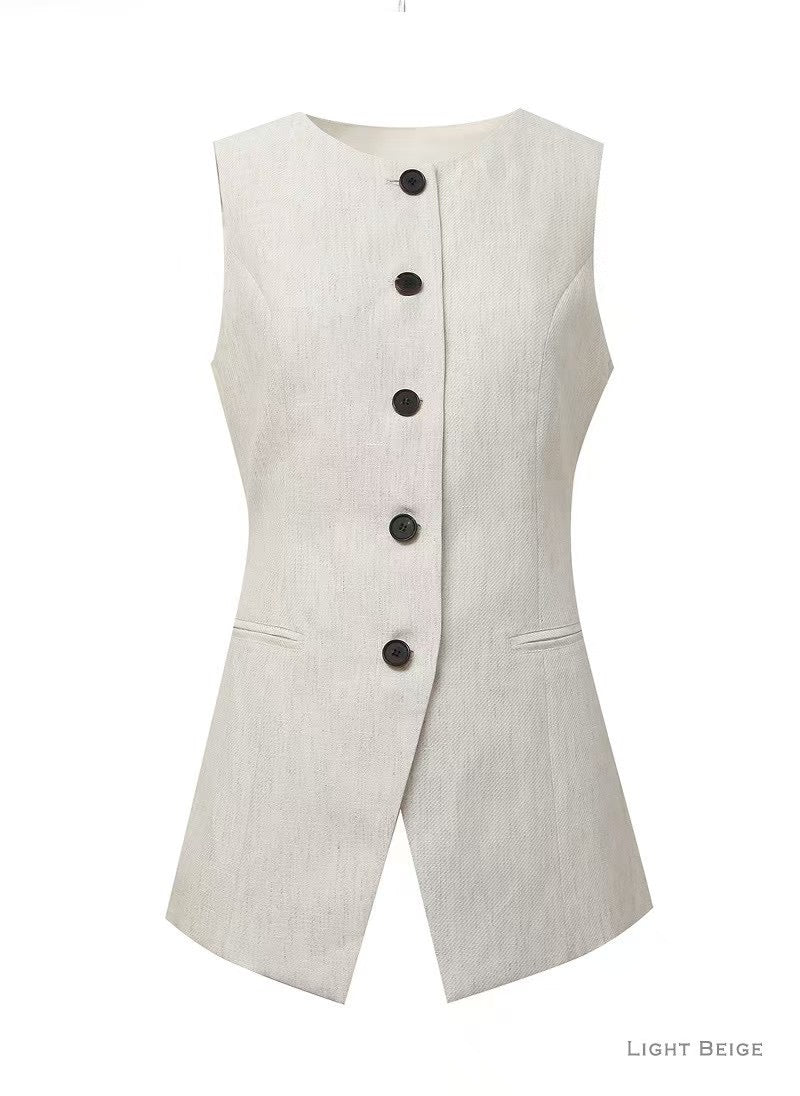 LINEN VEST SET