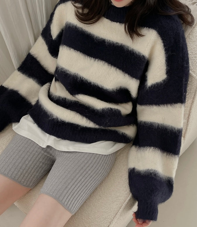 WOOL KNITWEAR (NAVY)