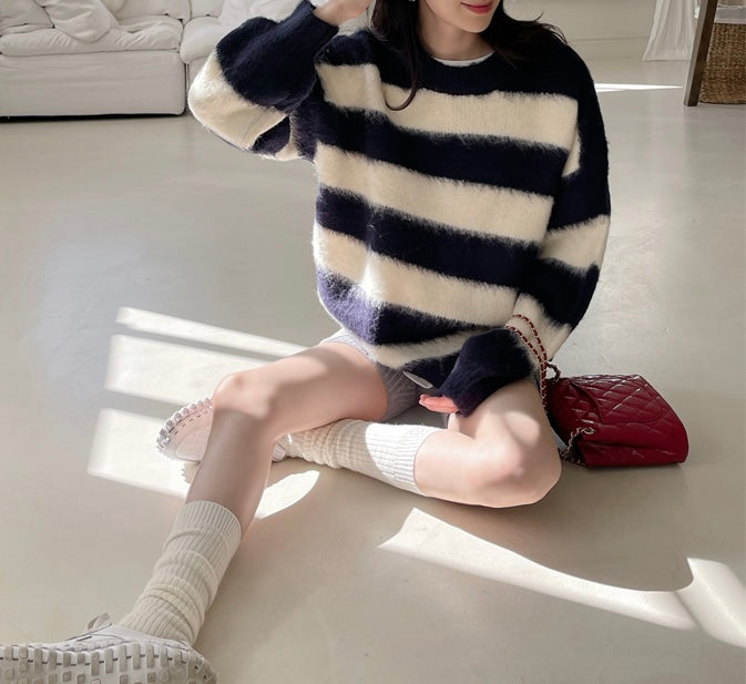 WOOL KNITWEAR (NAVY)