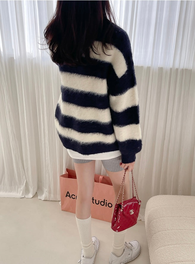WOOL KNITWEAR (NAVY)