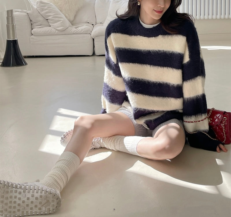 WOOL KNITWEAR (NAVY)