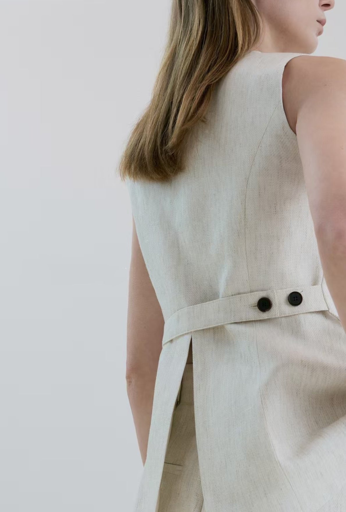 LINEN VEST SET