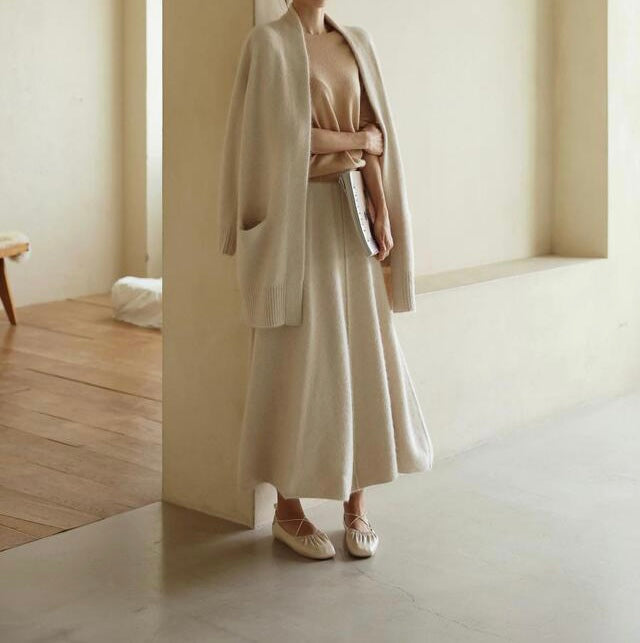 WOOL LONG CARDIGAN