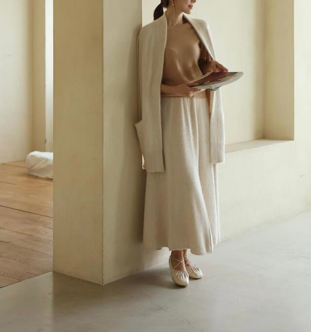 WOOL LONG CARDIGAN