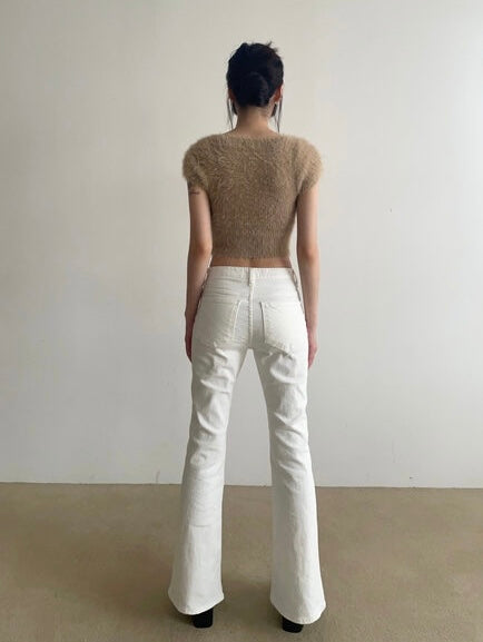 MILK FUR KNIT TOP