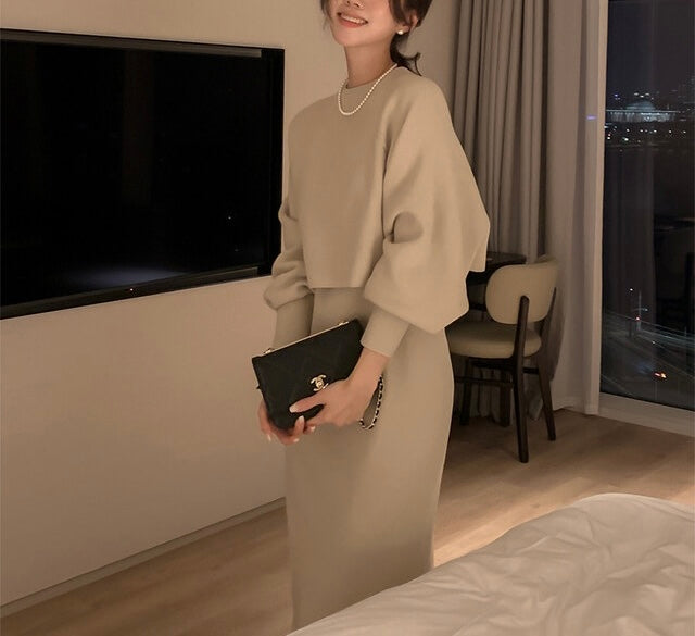 KNIT SET DRESS